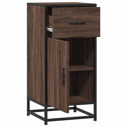 vidaXL Sideboard Brown Oak 35,5x35x76 cm Engineered Wood and Metal