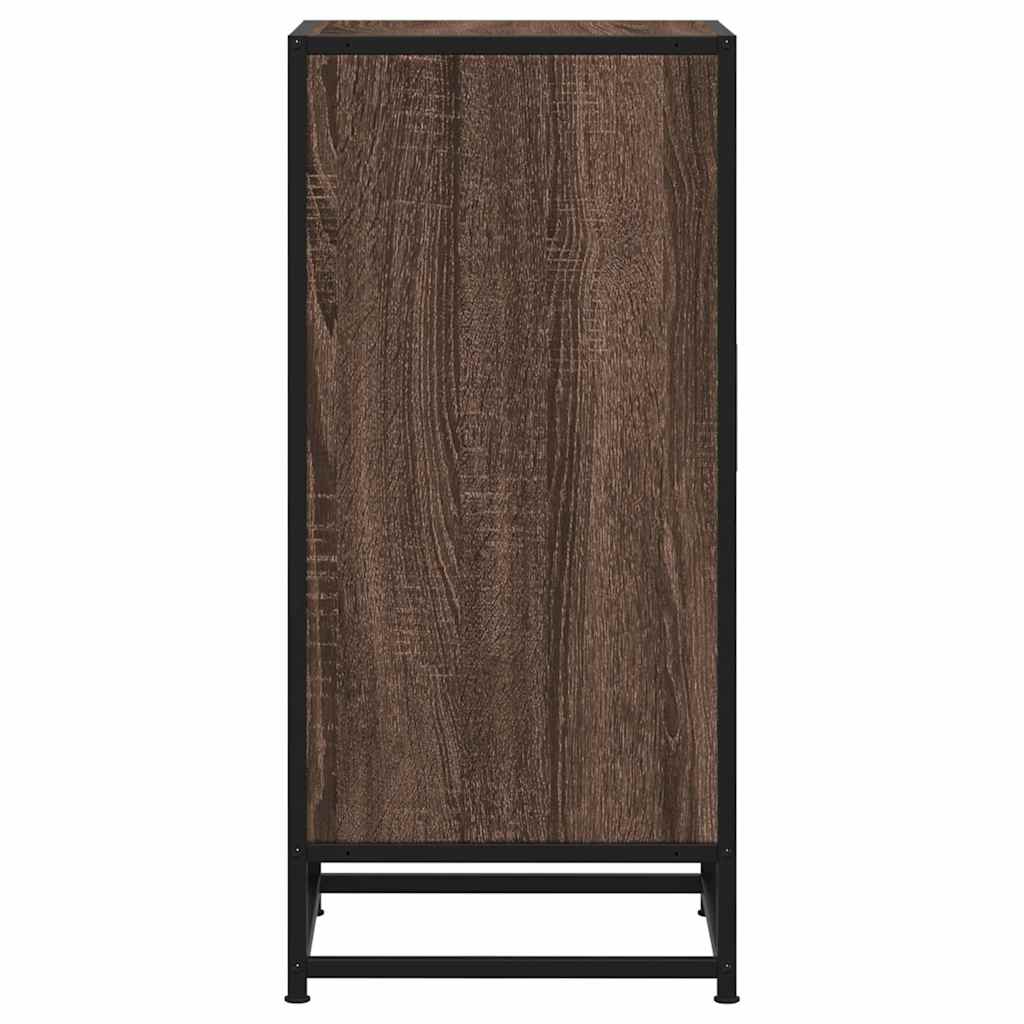 vidaXL Sideboard Brown Oak 35,5x35x76 cm Engineered Wood and Metal