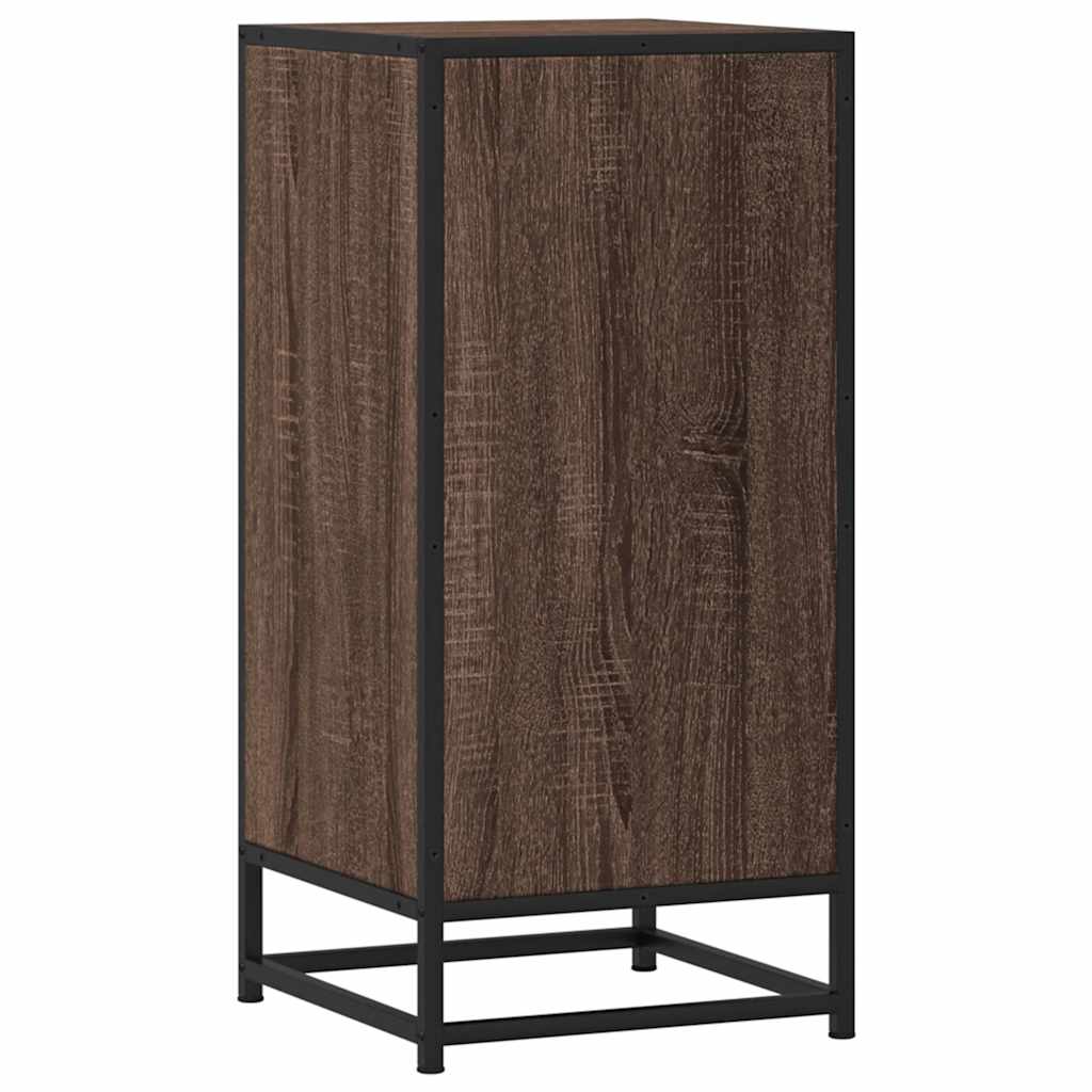vidaXL Sideboard Brown Oak 35,5x35x76 cm Engineered Wood and Metal