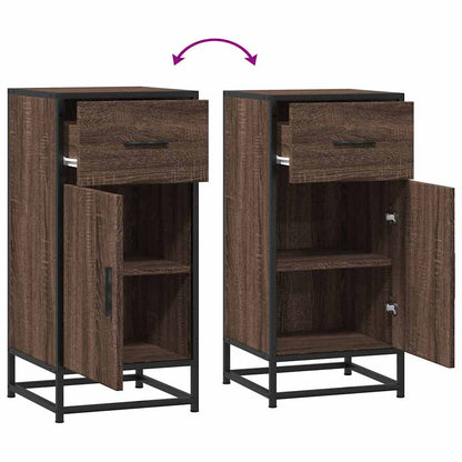 vidaXL Sideboard Brown Oak 35,5x35x76 cm Engineered Wood and Metal