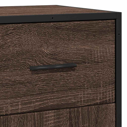 vidaXL Sideboard Brown Oak 35,5x35x76 cm Engineered Wood and Metal