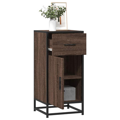 vidaXL Sideboard Brown Oak 35,5x35x76 cm Engineered Wood and Metal