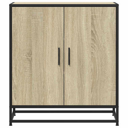 vidaXL Sideboard Sonoma Oak 68x35x76 cm Engineered Wood and Metal