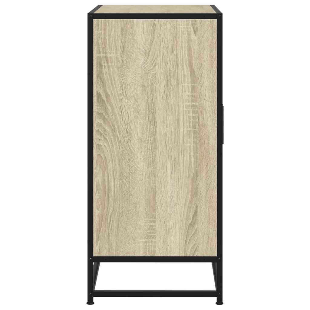 vidaXL Sideboard Sonoma Oak 68x35x76 cm Engineered Wood and Metal