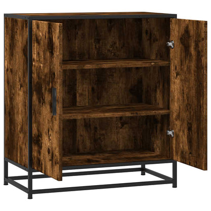 vidaXL Sideboard Smoked Oak 68x35x76 cm Engineered Wood and Metal