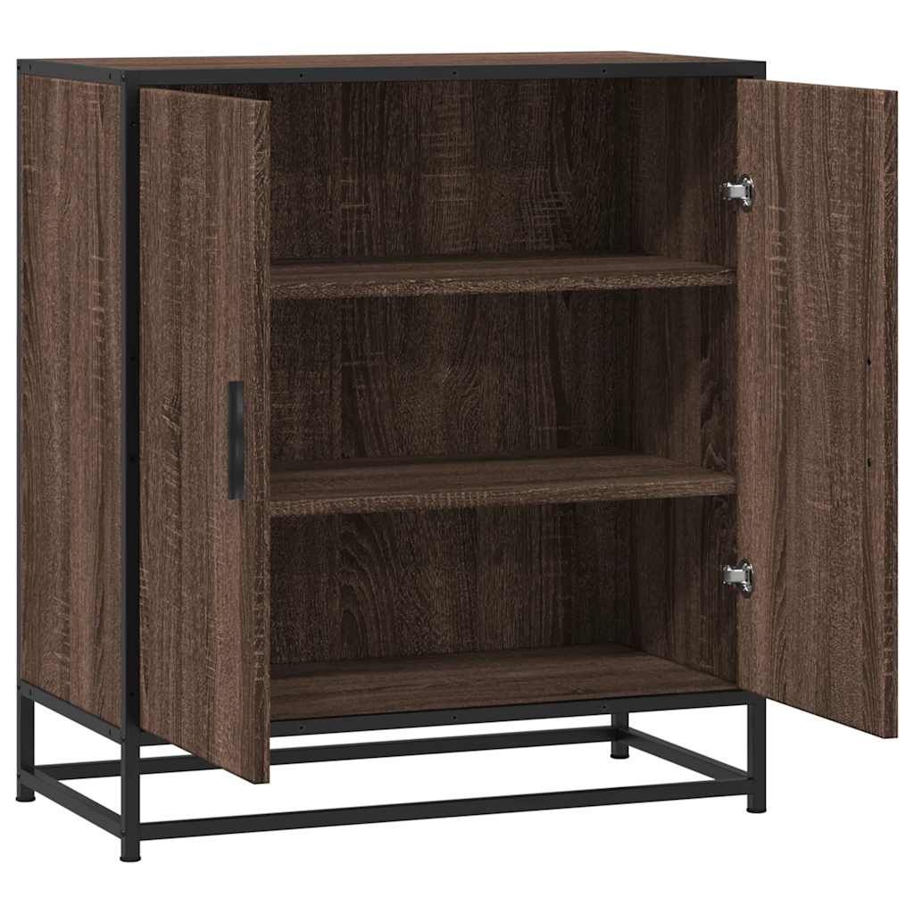 vidaXL Sideboard Brown Oak 68x35x76 cm Engineered Wood and Metal