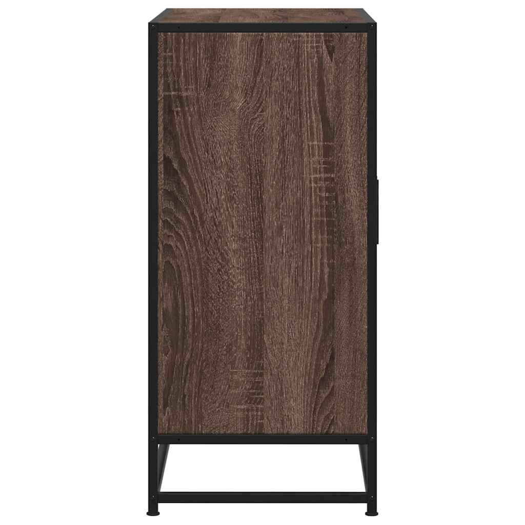 vidaXL Sideboard Brown Oak 68x35x76 cm Engineered Wood and Metal