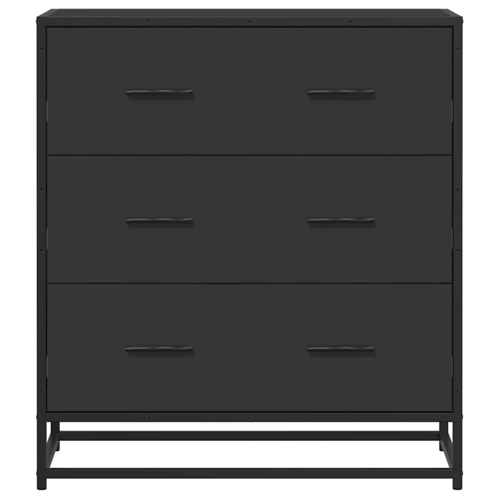 vidaXL Sideboard Black 68x35x76 cm Engineered Wood and Metal