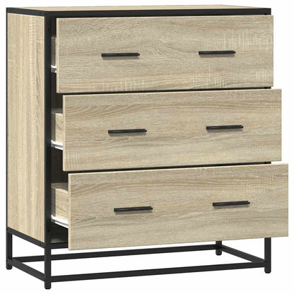 vidaXL Sideboard Sonoma Oak 68x35x76 cm Engineered Wood and Metal