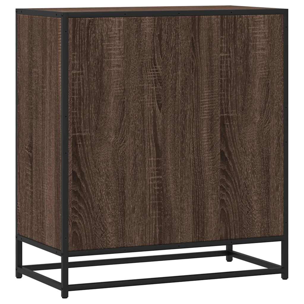 vidaXL Sideboard Brown Oak 68x35x76 cm Engineered Wood and Metal