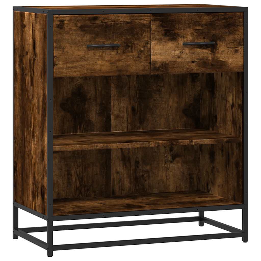 vidaXL Sideboard Smoked Oak 68x35x76 cm Engineered Wood