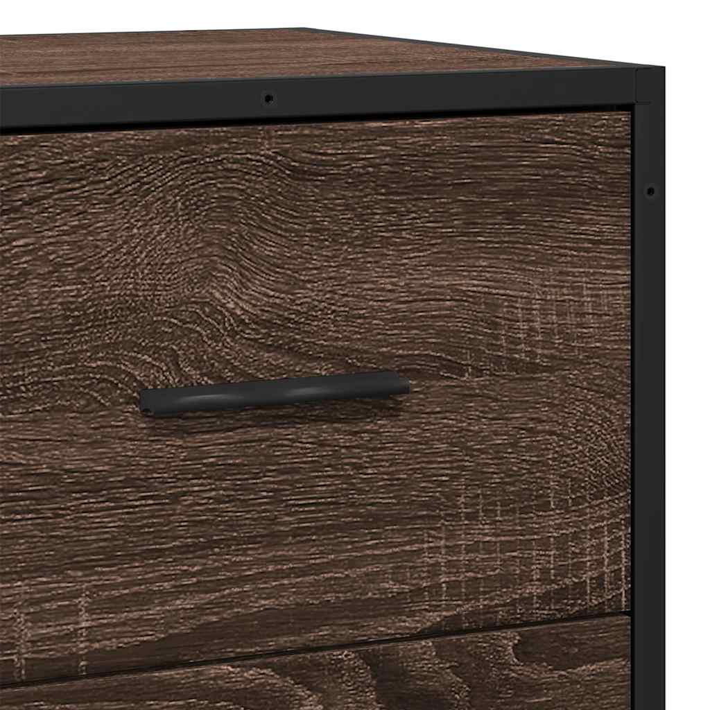 vidaXL Sideboard Brown Oak 68x35x76 cm Engineered Wood