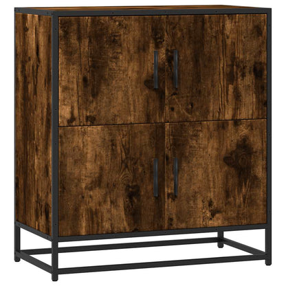 vidaXL Sideboard Smoked Oak 68x35x76 cm Engineered Wood