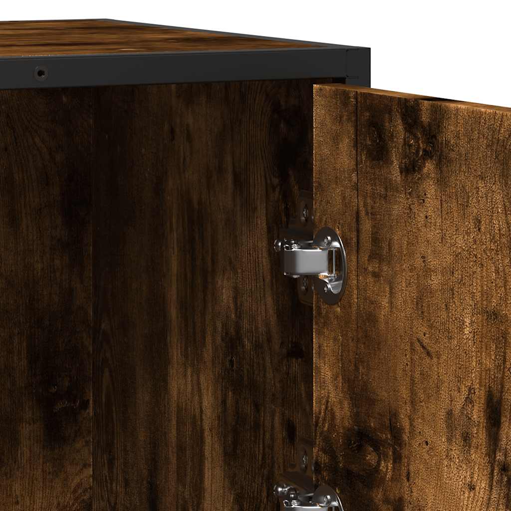 vidaXL Sideboard Smoked Oak 68x35x76 cm Engineered Wood