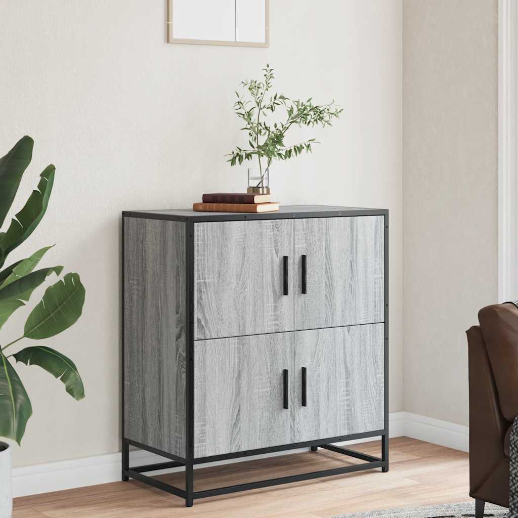 vidaXL Sideboard Grey Sonoma 68x35x76 cm Engineered Wood