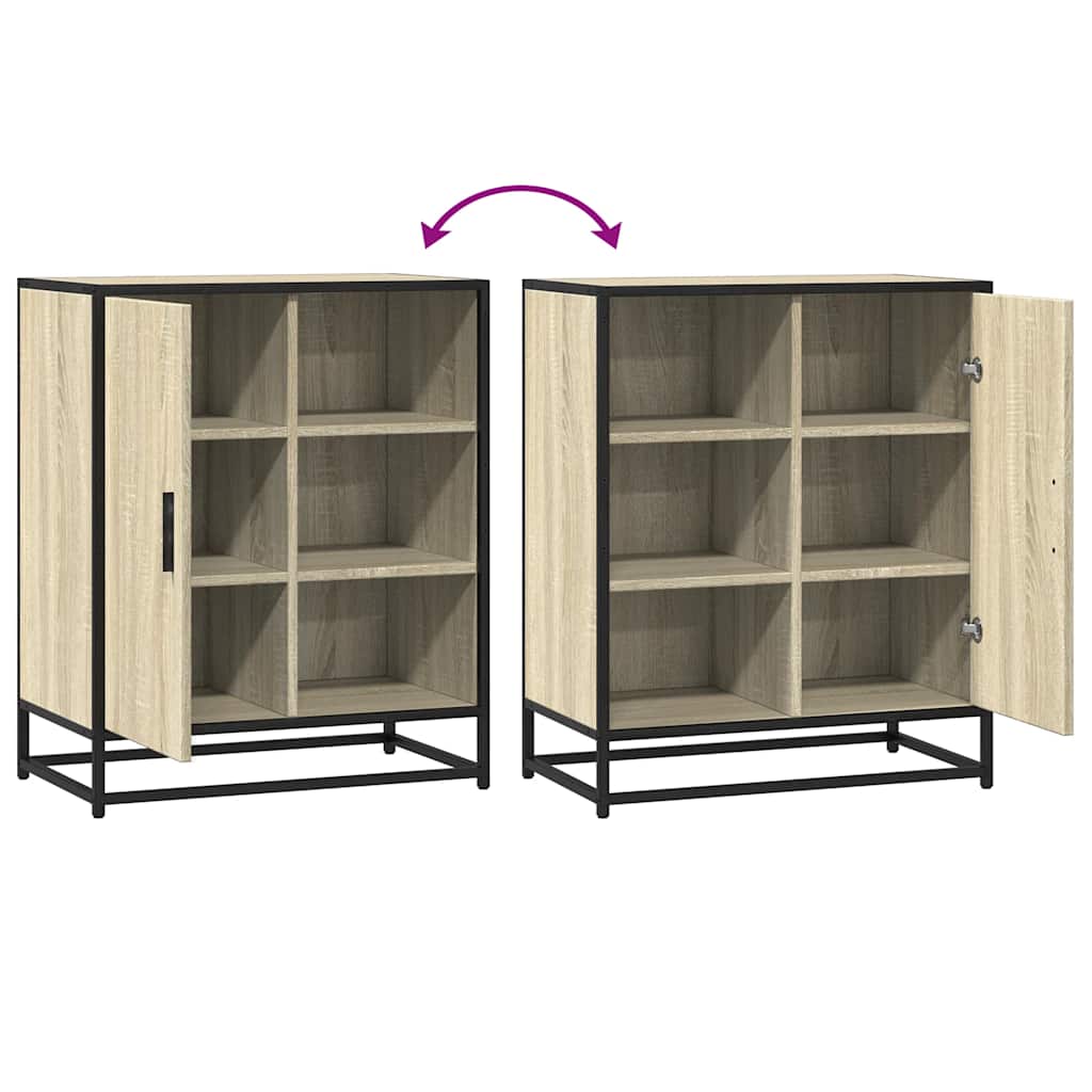 vidaXL Sideboard Sonoma Oak 62x35x76 cm Engineered Wood