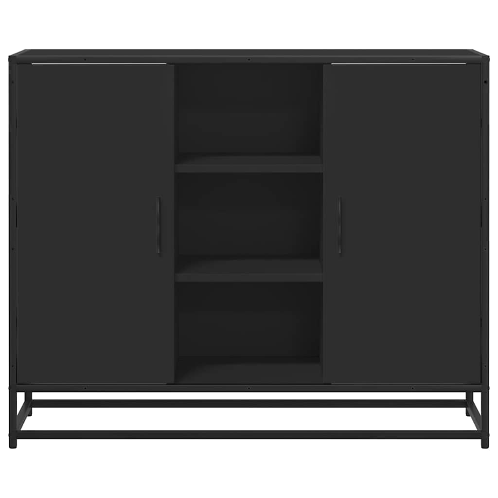 vidaXL Sideboard Black 92x35x76 cm Engineered Wood