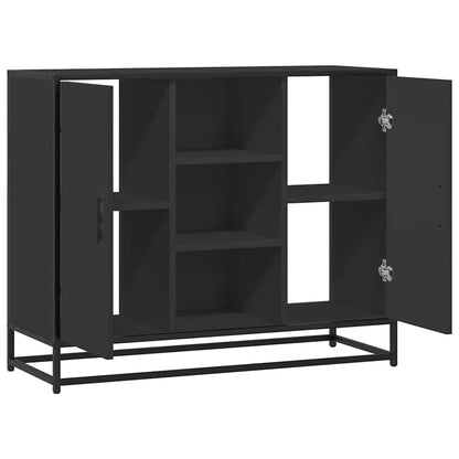 vidaXL Sideboard Black 92x35x76 cm Engineered Wood