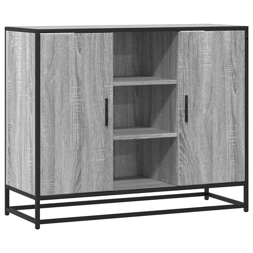 vidaXL Sideboard Grey Sonoma 92x35x76 cm Engineered Wood