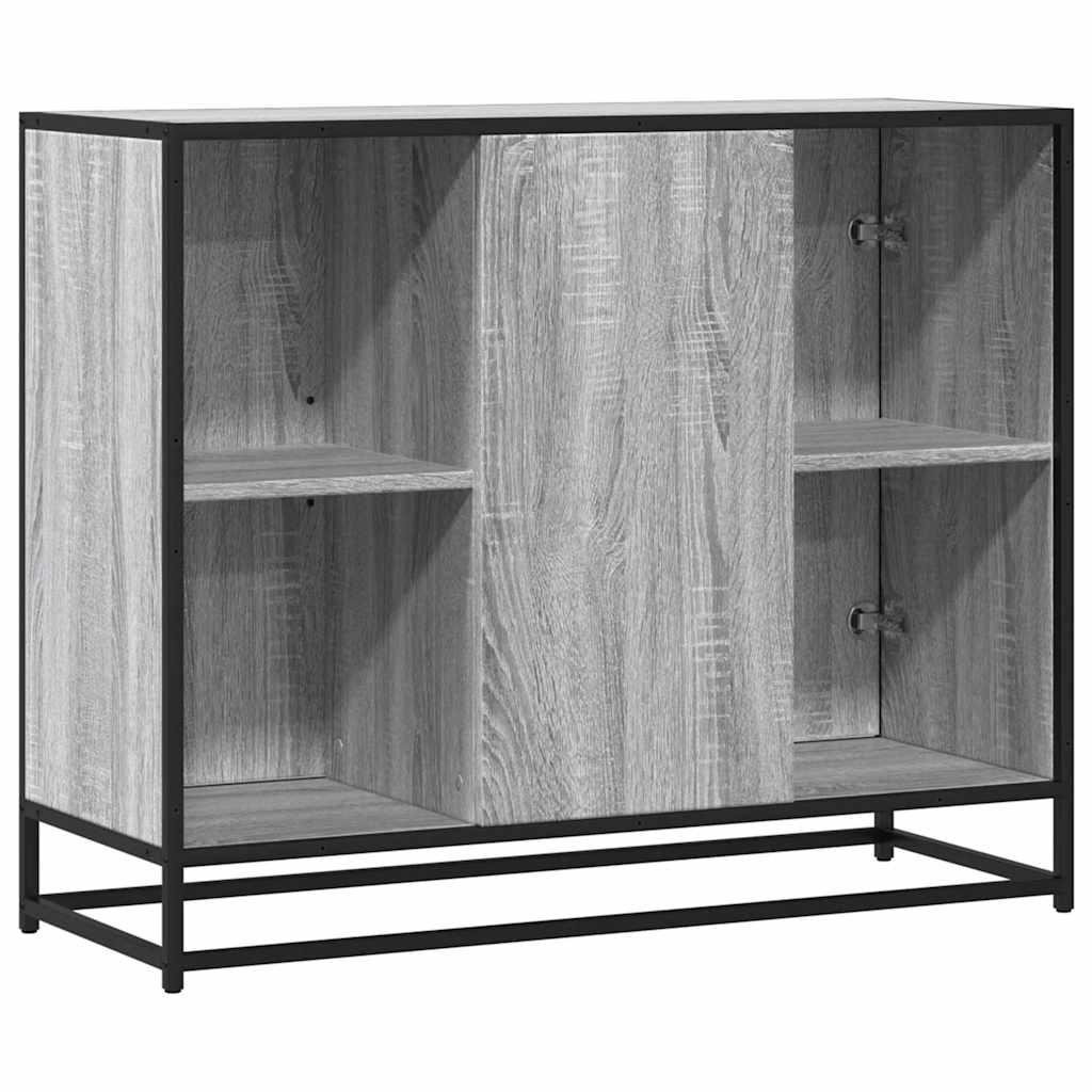 vidaXL Sideboard Grey Sonoma 92x35x76 cm Engineered Wood