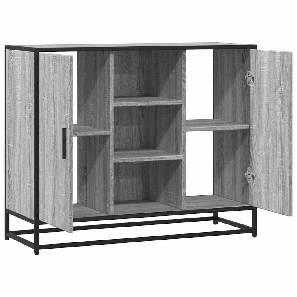 vidaXL Sideboard Grey Sonoma 92x35x76 cm Engineered Wood