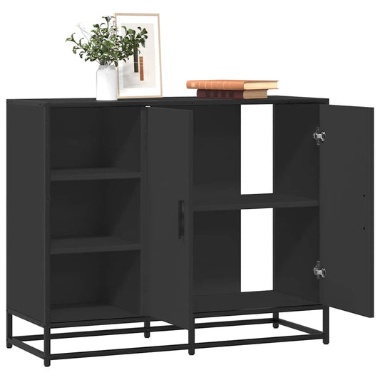 vidaXL Sideboard Black 92x35x76 cm Engineered Wood