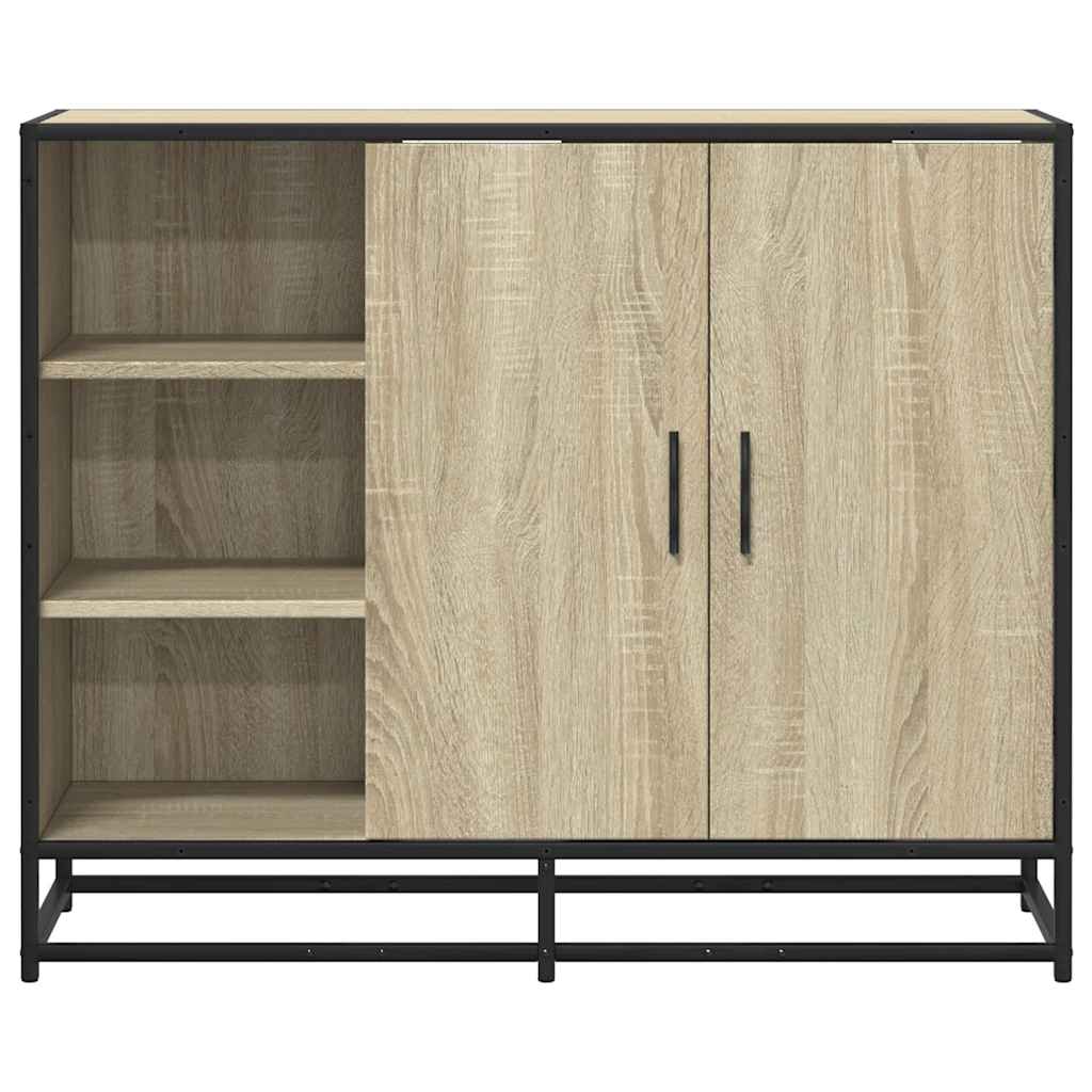 vidaXL Sideboard Sonoma Oak 92x35x76 cm Engineered Wood