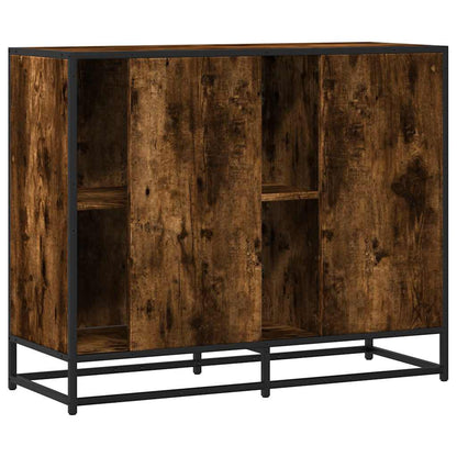 vidaXL Sideboard Smoked Oak 92x35x76 cm Engineered Wood