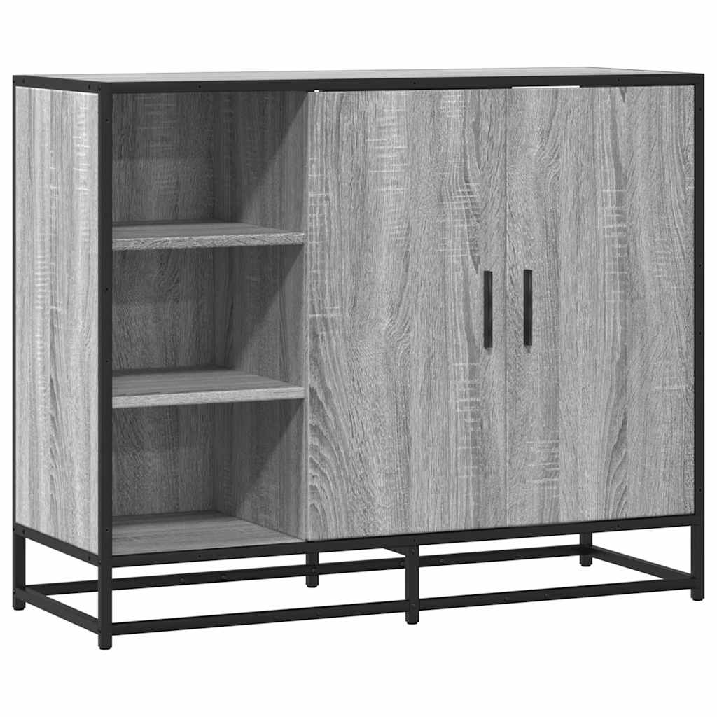 vidaXL Sideboard Grey Sonoma 92x35x76 cm Engineered Wood