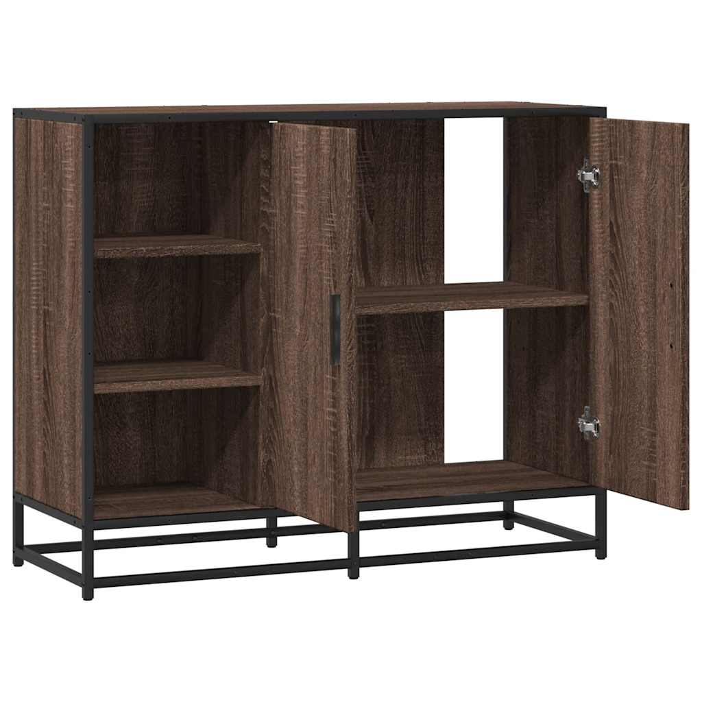 vidaXL Sideboard Brown Oak 92x35x76 cm Engineered Wood