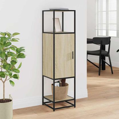 vidaXL Highboard Sonoma Oak 35,5x35x139 cm Engineered Wood and Metal
