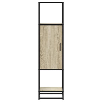 vidaXL Highboard Sonoma Oak 35.5x35x139 cm Engineered Wood and Metal