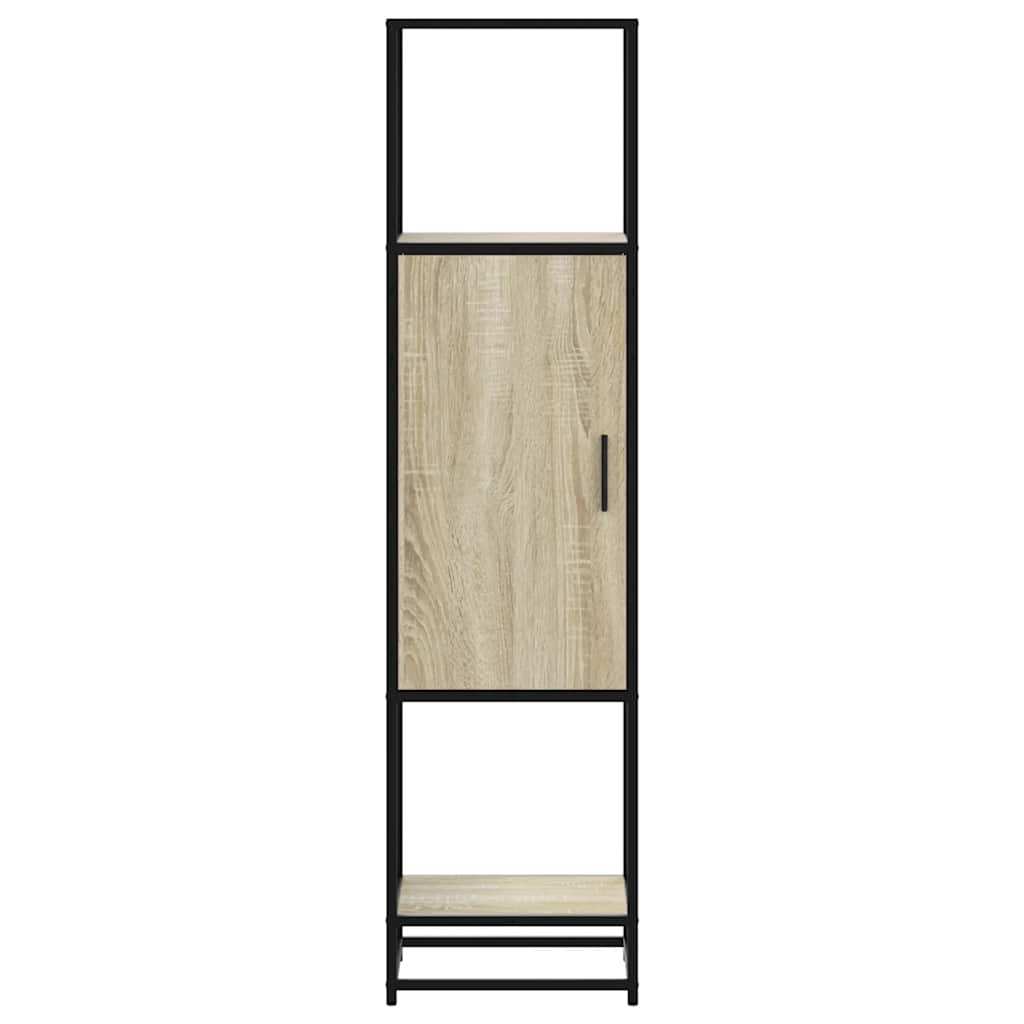 vidaXL Highboard Sonoma Oak 35,5x35x139 cm Engineered Wood and Metal