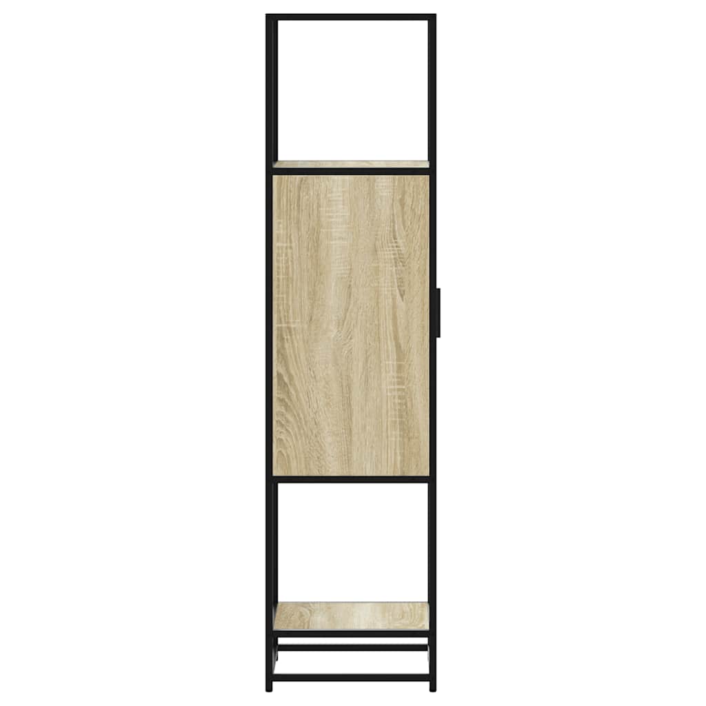 vidaXL Highboard Sonoma Oak 35.5x35x139 cm Engineered Wood and Metal