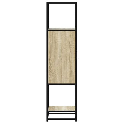 vidaXL Highboard Sonoma Oak 35,5x35x139 cm Engineered Wood and Metal