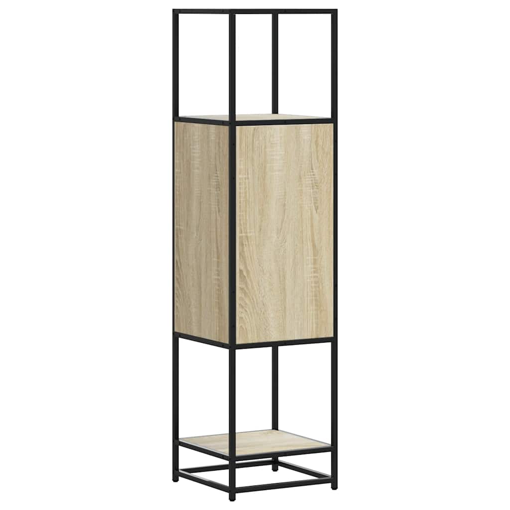 vidaXL Highboard Sonoma Oak 35,5x35x139 cm Engineered Wood and Metal