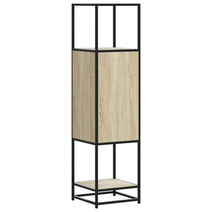 vidaXL Highboard Sonoma Oak 35,5x35x139 cm Engineered Wood and Metal