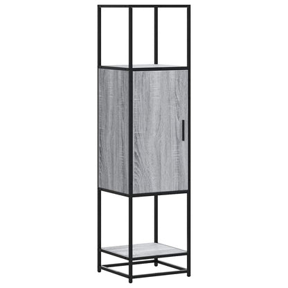 vidaXL Highboard Grey Sonoma 35,5x35x139 cm Engineered Wood and Metal