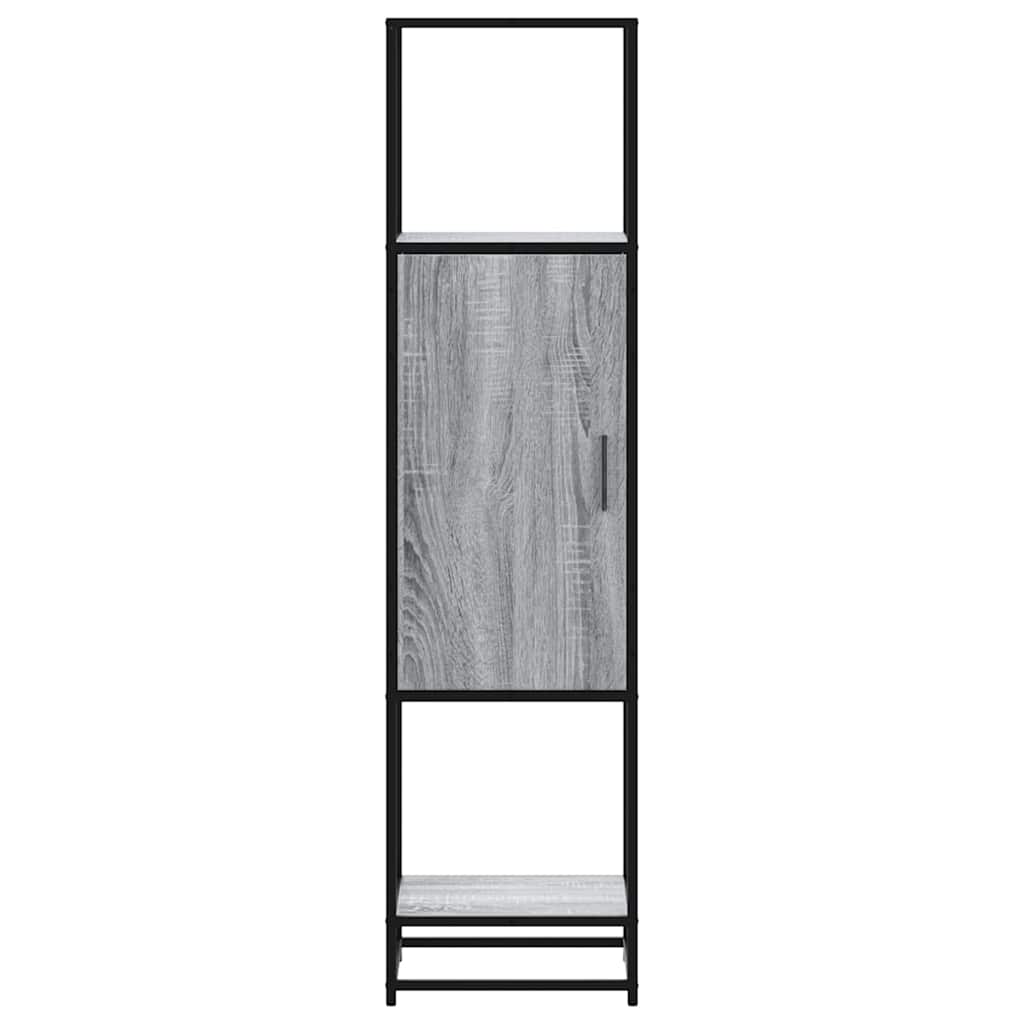 vidaXL Highboard Grey Sonoma 35,5x35x139 cm Engineered Wood and Metal