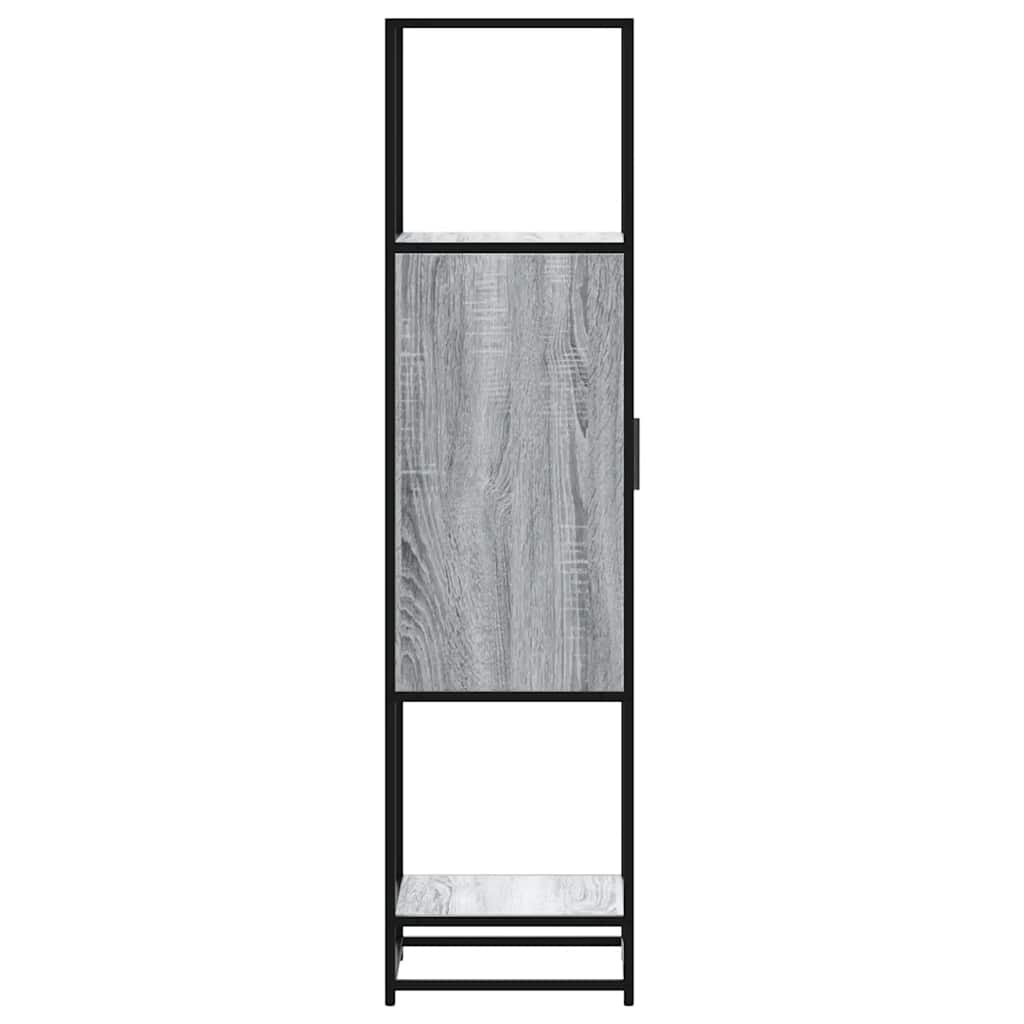vidaXL Highboard Grey Sonoma 35,5x35x139 cm Engineered Wood and Metal
