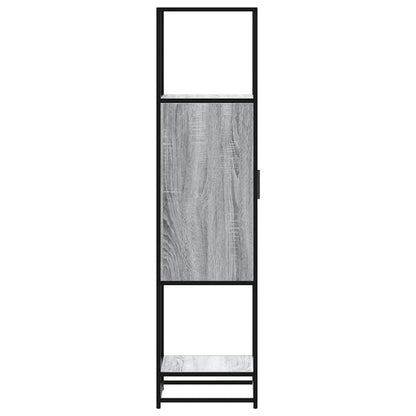 vidaXL Highboard Grey Sonoma 35,5x35x139 cm Engineered Wood and Metal