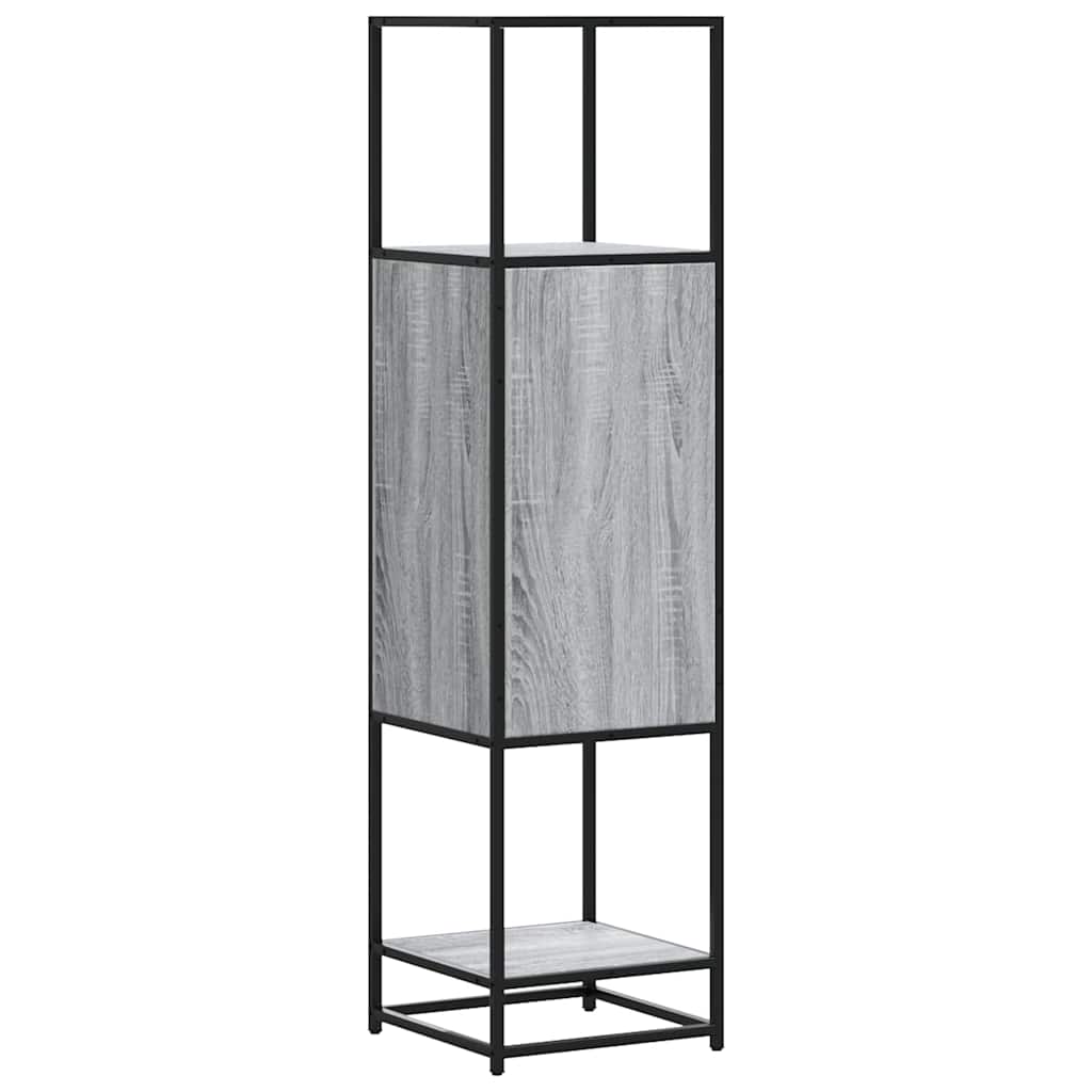 vidaXL Highboard Grey Sonoma 35,5x35x139 cm Engineered Wood and Metal