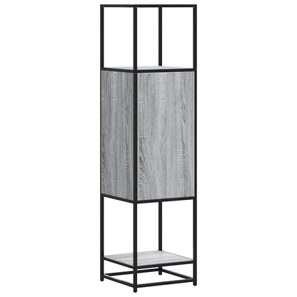 vidaXL Highboard Grey Sonoma 35,5x35x139 cm Engineered Wood and Metal