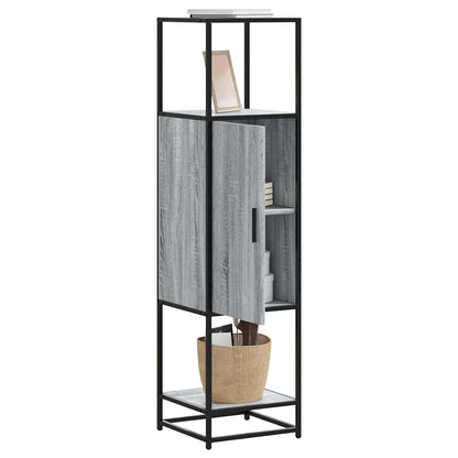 vidaXL Highboard Grey Sonoma 35,5x35x139 cm Engineered Wood and Metal