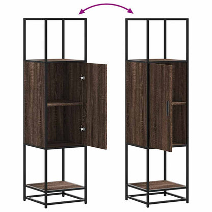 vidaXL Highboard Brown Oak 35.5x35x139 cm Engineered Wood and Metal