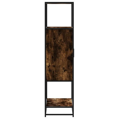 vidaXL Highboard Smoked Oak 68x35x139 cm Engineered Wood and Metal