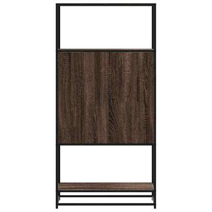vidaXL Highboard Brown Oak 68x35x139 cm Engineered Wood and Metal