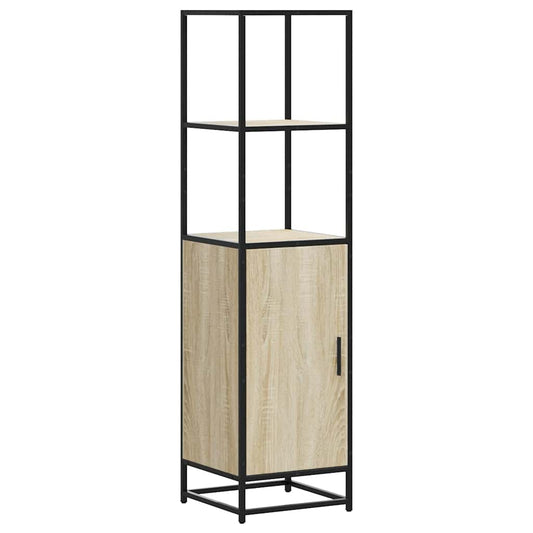 vidaXL Highboard Sonoma Oak 35,5x35x139 cm Engineered Wood and Metal