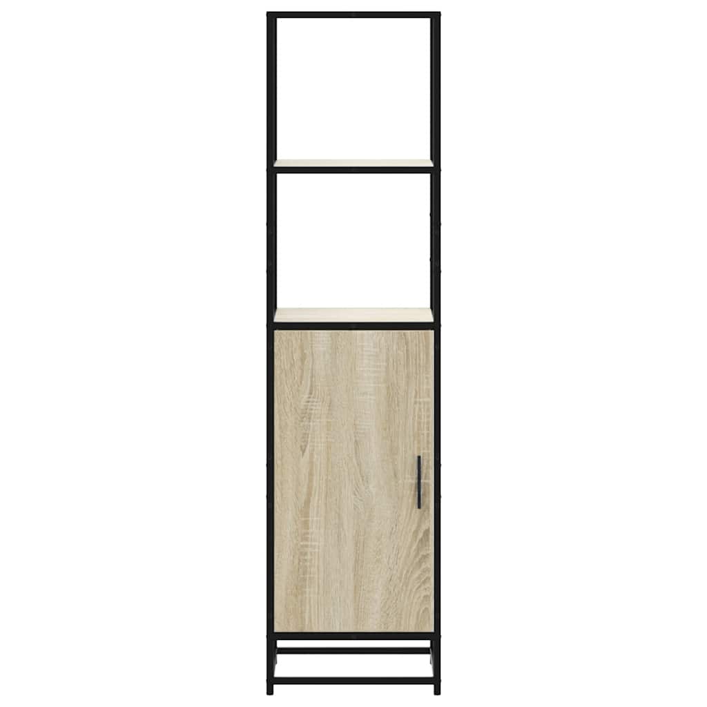 vidaXL Highboard Sonoma Oak 35,5x35x139 cm Engineered Wood and Metal