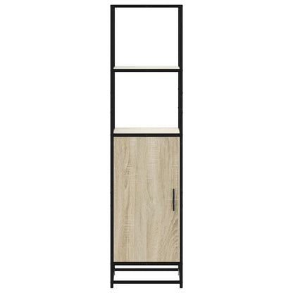 vidaXL Highboard Sonoma Oak 35,5x35x139 cm Engineered Wood and Metal